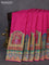 Banarasi silk saree pink with plain body and position prints