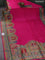 Banarasi silk saree pink with plain body and position prints