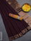Bengal soft cotton saree wine shade and mustard yellow with plain body and zari woven border