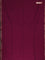 Bengal soft cotton saree dark magenta pink and maroon with plain body and zari woven border