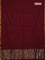 Bengal soft cotton saree maroon and blue with plain body and zari woven border