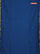Bengal soft cotton saree cs blue with plain body and zari woven border