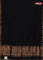 Bengal soft cotton saree black and maroon with plain body and zari woven border
