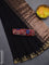 Bengal soft cotton saree black and maroon with plain body and zari woven border
