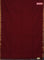 Bengal soft cotton saree maroon and blue with plain body and zari woven border