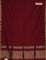 Bengal soft cotton saree maroon and light green with plain body and zari woven border