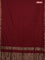 Bengal soft cotton saree maroon and mustard yellow with plain body and zari woven border