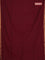 Bengal soft cotton saree maroon and blue with plain body and zari woven border
