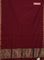 Bengal soft cotton saree maroon with plain body and zari woven border