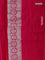 Banarasi semi mushru silk saree pink with zari woven buttas and zari woven border