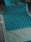 Banarasi semi mushru silk saree teal green with allover thread weaves & buttas and zari woven border