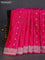 Banarasi semi mushru silk saree pink with thread & zari woven buttas and zari woven border