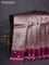 Banarasi katan silk saree purple with allover silver zari woven brocade weaves and zari woven butta border