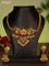 Antique attigai necklace lakshmi design with kemp stones and pearl & golden beads hanging
