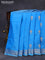 Banarasi katan silk saree cs blue with zari woven buttas and zari woven border