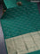 Banarasi katan silk saree green with zari woven buttas in borderless style