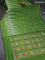 Pochampally silk saree green with allover ikat weaves and simple border