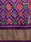 Pochampally silk saree pale yellow black and purple with allover zig zag ikat weaves and long ikat woven zari border