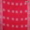 Batik cotton saree dark pink with allover sequin work & batik butta prints and printed lace work border