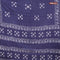 Batik cotton saree grey with allover sequin work & batik butta prints and printed lace work border