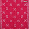 Batik cotton saree pink with allover sequin work & batik butta prints and printed lace work border