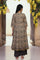 Beige Geometric Printed Embroidered Anarkali Cotton Kurta