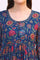 Blue Chintz Floral Printed Chiffon Anarkali Kurta