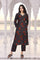 Black Floral Embroidered Straight Crape Kurta
