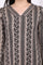 Beige Geometric A-Line Acrylic Winter Kurta