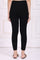 Black Solid Acrylic Winter Legging