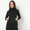 Turtle Neck Full Sleeve Zipper Closure Solid Jacket