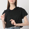 Boxy Fit Short Sleeve Hoodie Crop T-Shirt