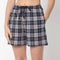 Checkered Above Knee Mid Rise Lounge Shorts