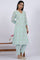 Blue Embroidered Lace Pure Cotton Straight Kurta & Straight Pant Set
