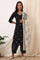 Black Bandhani Printed Pure Cotton Kurta, Pants and Dupatta Set