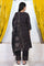 Black Embroidered A-Line Kurta with Straight Pant and Dupatta Set