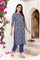 Blue Floral Printed Straight Kurta with Straight Pant and Dupatta Set