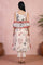 Cream Embroidered Floral Printed Chanderi A-line Kurta with Straight Pants and Dupatta Set