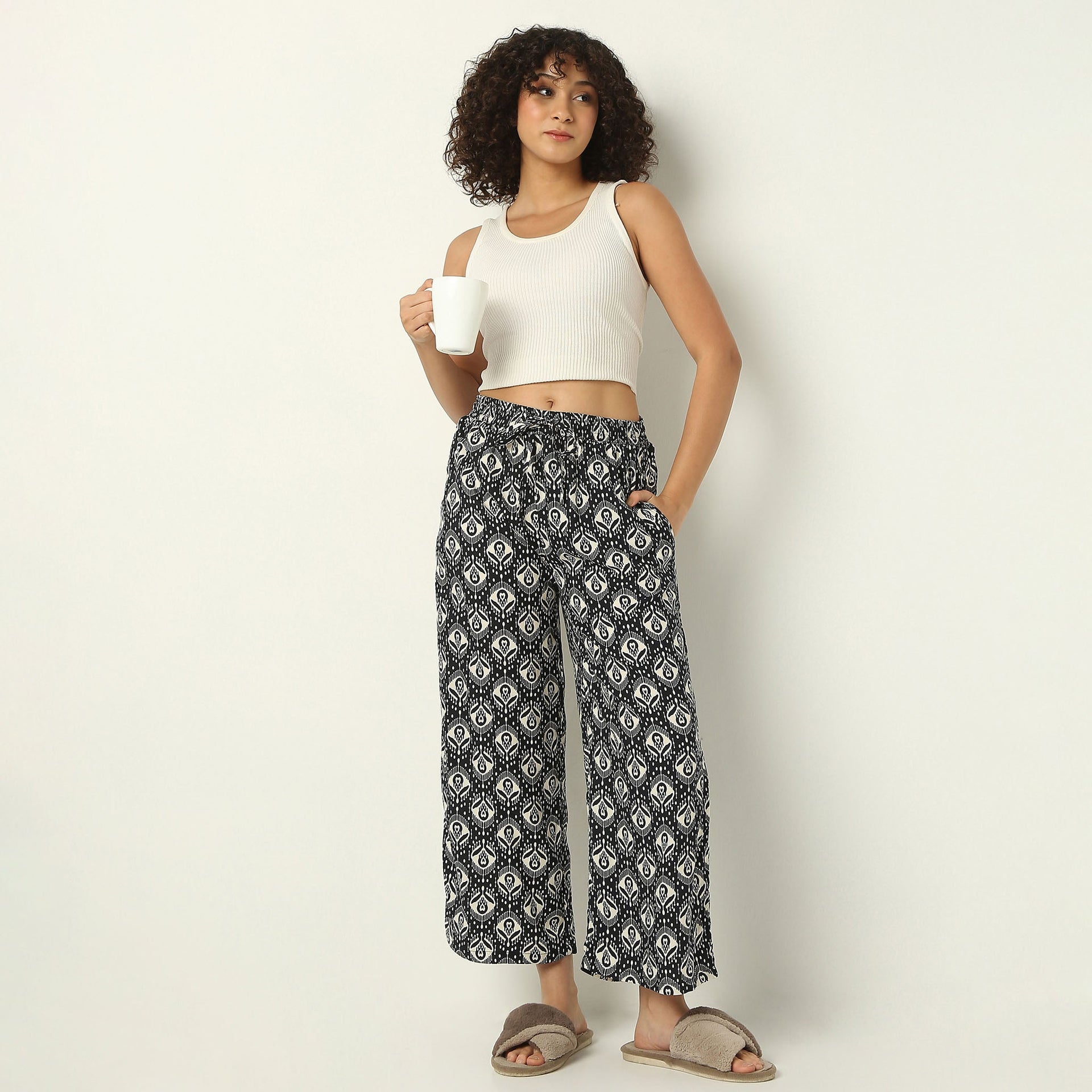 Ankle Length Woven Printed Lounge Palazzo