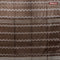 Bamboo silk saree brown shade and dark coffee brown with allover tie & dye prints & thread weaves in borderless style