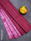 Bamboo silk saree pink and dark magenta with allover tie & dye prints & thread buttas in borderless style