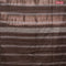 Bamboo silk saree brown shade with allover tie & dye prints & thread buttas in borderless style