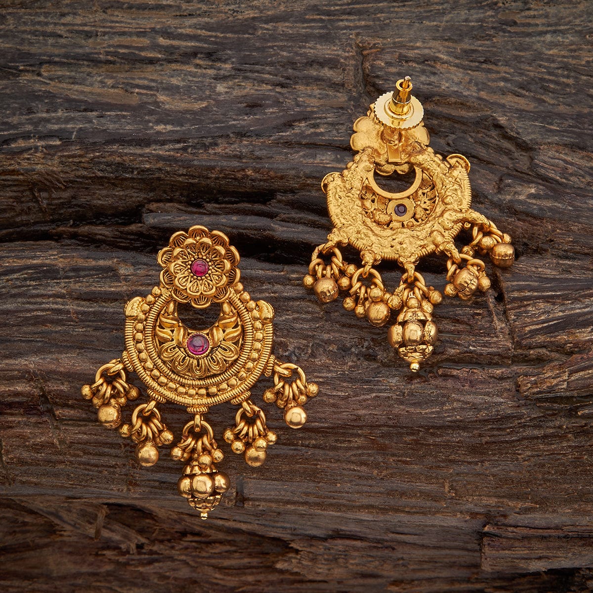 Buy Chigold Gold Plated Antique Luxmi Chandbali Earrings for Women and  Girls Online at Best Prices in India - JioMart.
