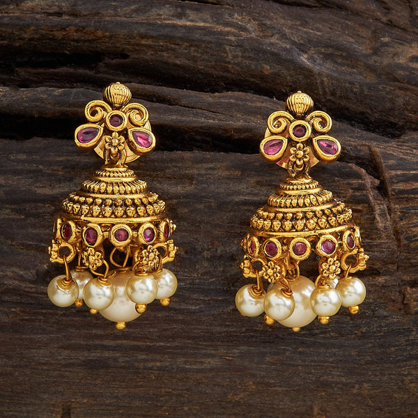 Buy Ruby-Green Earrings for Women by Kushal's Fashion Jewellery Online |  Ajio.com