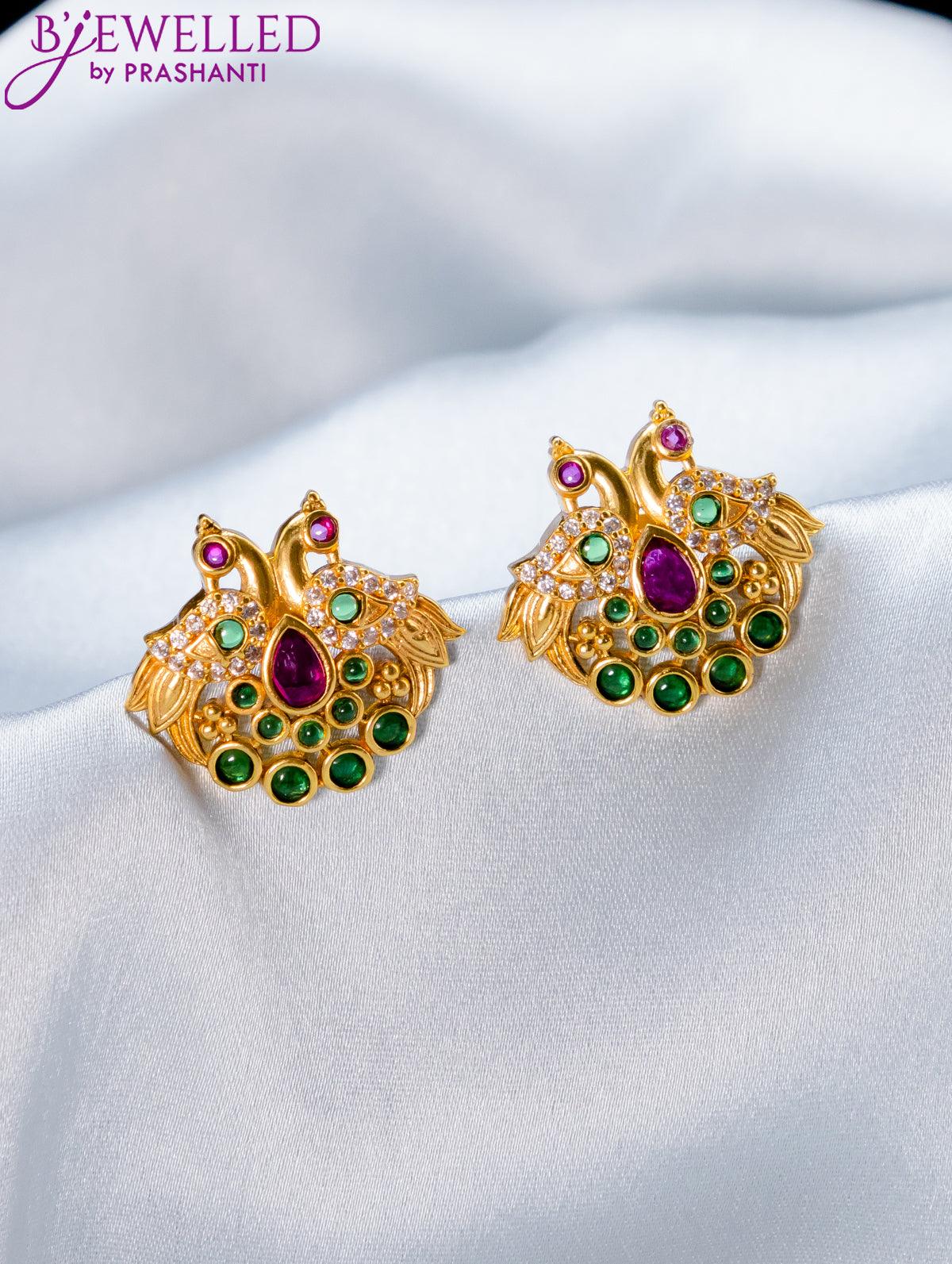 Indian Jewelry Bollywood Antique Gold Tone Faux Pearl Crystal Kundan Peacock  Dangle Jhumka Earrings at Rs 224 / Pair in Mumbai