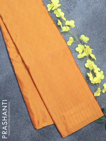 Arani semi silk saree mustard yellow and pale yellow with copper zari woven butta weaves in borderless style