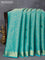 Art chiffon saree cs blue with allover zari woven brocade weaves and zari woven border