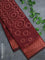 Banarasi cotton saree maroon with copper zari woven buttas and copper zari woven border