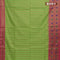 Banarasi semi cotton saree light green and pink with thread & zari woven buttas and long paithani border