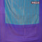 Banarasi semi silk saree light blue and royal blue with allover weaves and woven border